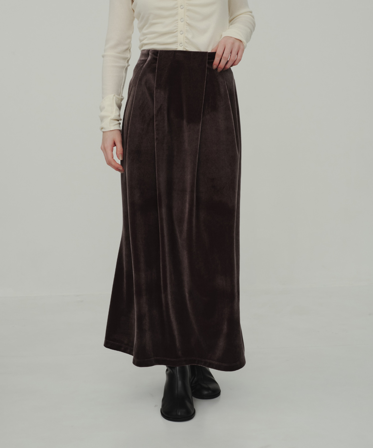 Velor Tuck Skirt