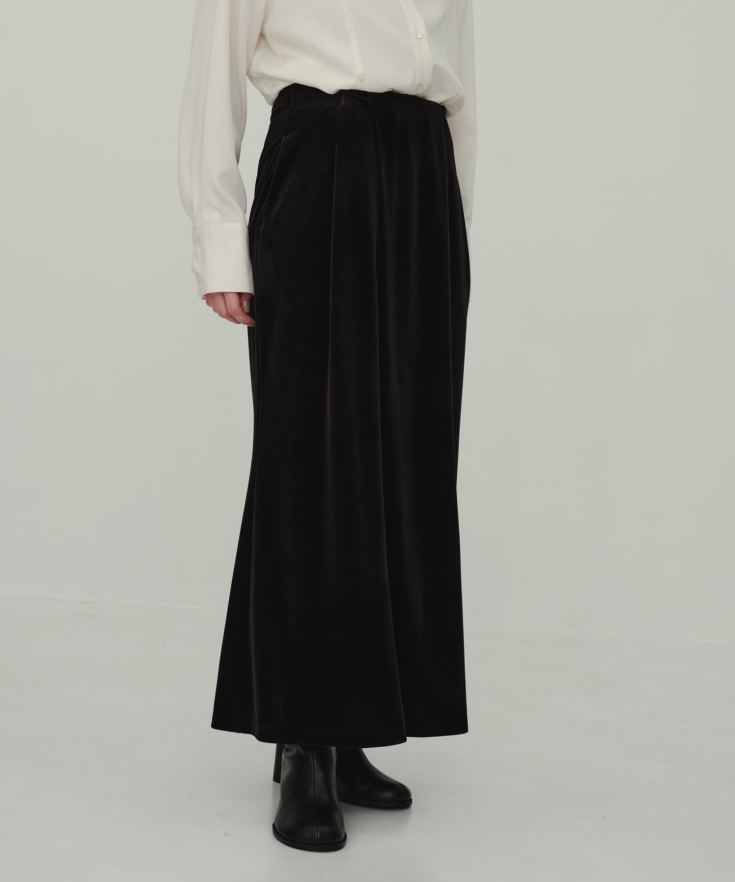 Velor Tuck Skirt