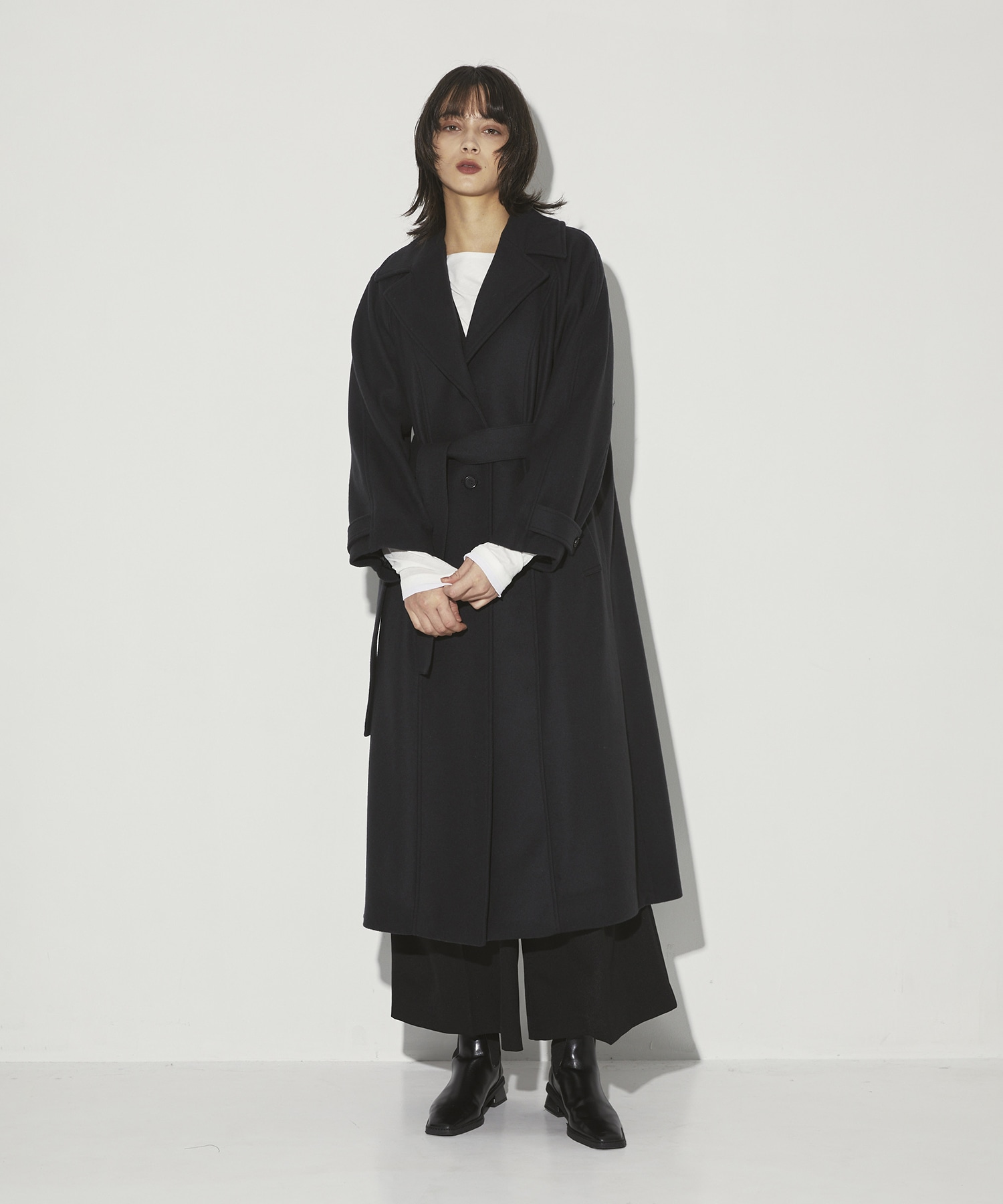 DoubleCollar Raglan Coat