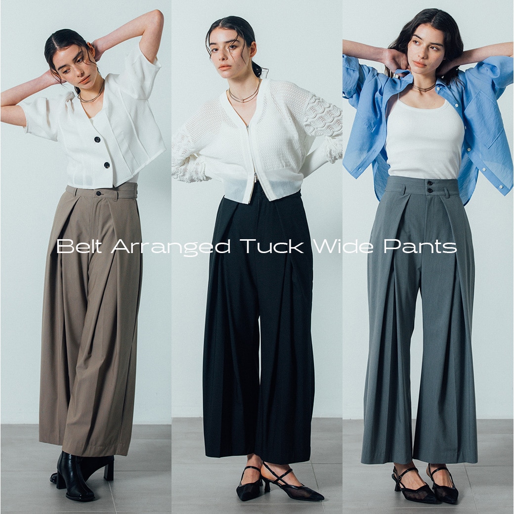 Belt Arranged Tuck Wide Pants / 人気の理由